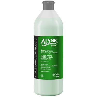 Imagem de Alyne, Shampoo para cabelos, Mentol, 1 Litro, Verde