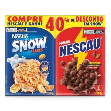 Imagem de Kit Cereal Matinal Chocolate Nescau 210g + Snow Flakes 230g Mais Economia