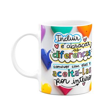 Imagem de Caneca Professores - Incluir é abraçar as diferenças