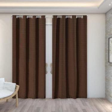 Imagem de Cortina Rústica 2,80X2,30 Decoração Sala Porta Balcão Tabaco - Mercado