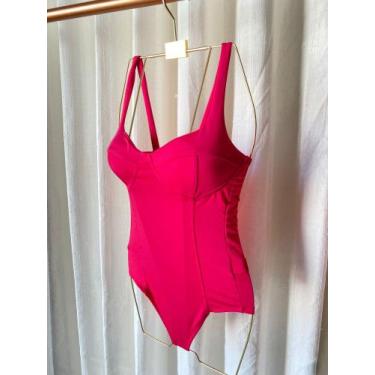 Imagem de Body retro com bojo feminino - Filo modas , Fucsia, P