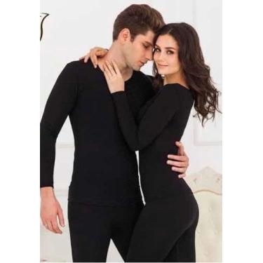 Imagem de Roupa De Frio Térmica Peluciado Blusa Com Calça - Zero Grau, Preto, Li