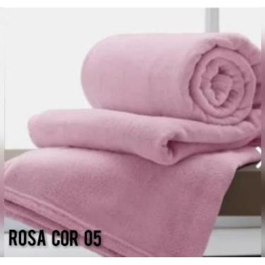 Imagem de Manta Cobertor Casal MIcrofibra Lisa 1.80 x 2.00 Rosa Bebê - Bell