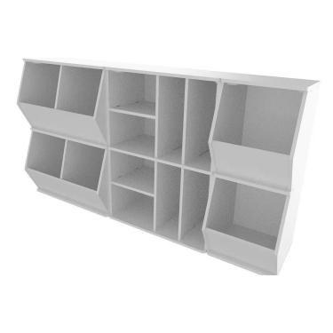 Imagem de Kit Com 3 Organizadores Para Brinquedos 100% Mdf
