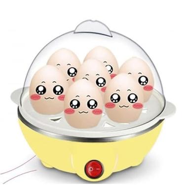 Imagem de Panela Cozedor Elétrica A Vapor de Ovos Egg Cooker Portátil | Cozinha até 7 ovos em 6 minutos | Cor Amarelo