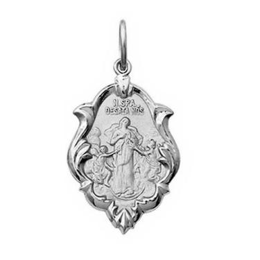 Imagem de Pingente Pequeno 1.3cm Nossa Senhora Aparecida Ouro 18k Branco k070 - 