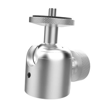 Imagem de AsrMyjcx Mini cabeça de esfera tripé de liga de alumínio leve com parafuso de 1/4 de polegada para filmadora projetor telefone luz de preenchimento