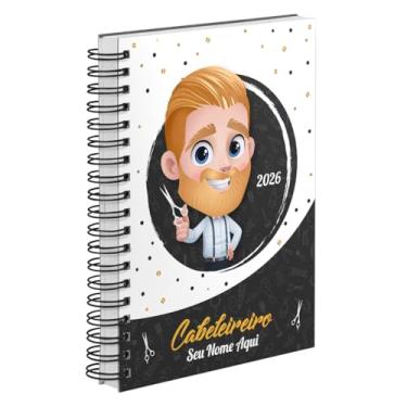 Imagem de Agenda Comercial 2026 Personalizada Capa Dura Cabeleireiro Cabelo Loiro