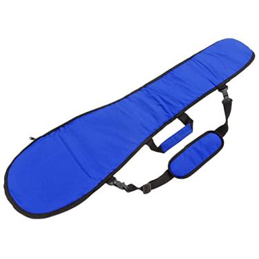 Imagem de Paddle de caiaque com alça de ombro e bolso pequeno para o remo de barco feito de 600d Oxford Ploth Tamanho 30x128cm (Azul (0,6 mm de espessura))