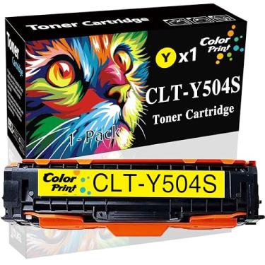 Imagem de Cartucho de toner 504S compatível com ColorPrint para Samsung CLT-504S amarelo CLT-Y504S CLT504S para impressora Xpress C1810W C1860FW CLX-4195 CLX-4195N 4195FW CLP-415N CLP-415NW (pacote com 1