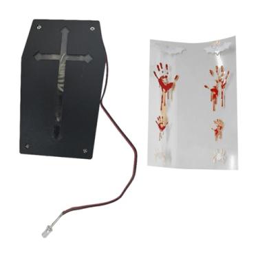 Imagem de shamjina Caixa de som com de movimento e voz para Halloween Scream Box com adesivos de papel, reprodutor de som ativado por voz para corredores e casa