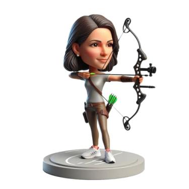 Imagem de Boneco de arqueiro feito à mão personalizado a partir do seu arco fotográfico - Escultura de pose de desenho ao ar livre - Decoração temática de tiro com arco e paixão lembrança perfeita para