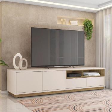 Imagem de Bancada Rack Tv Até 75 Polegadas New Renda 2 Portas Caemmun