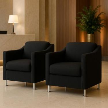 Imagem de Poltrona Cadeira Sala Recepção Clinicas Auditórios Compacta Astra - Di