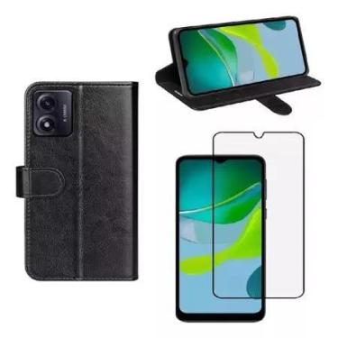 Imagem de Capa Capinha Carteira Motorola Moto E13 + Película de Vidro 3d - POP S