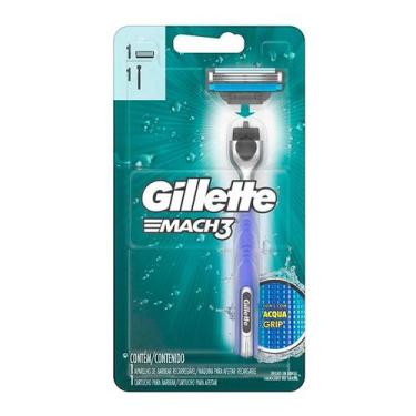Imagem de Aparelho De Barbear Gillette Mach3 Acqua Grip - Gillette - Gillete