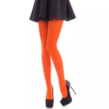 Imagem de Meia Calça Neon Brilha na Luz Negra Festa Carnaval Halloween - NoBrand