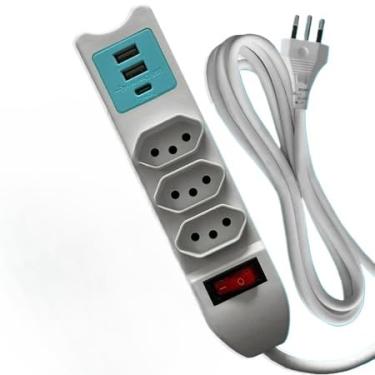 Imagem de Filtro de Linha para Extensão Elétrica – Barra de Energia com Proteção Contra Surtos (OI-TO144)