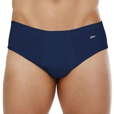 Imagem de Cueca Zorba Slip 172 Light 100% Algodão Com Abertura, XG, Marinho