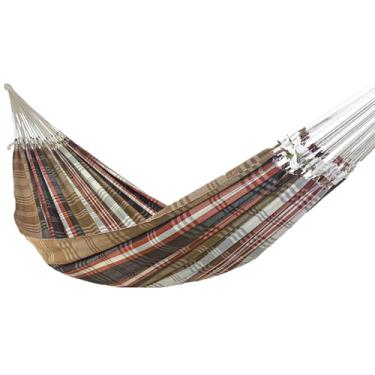 Imagem de Rede de Dormir e Descanso Super Tijubana Casal Extra 100% Algodão Jaguaruana. (Caramelo e Marrom)