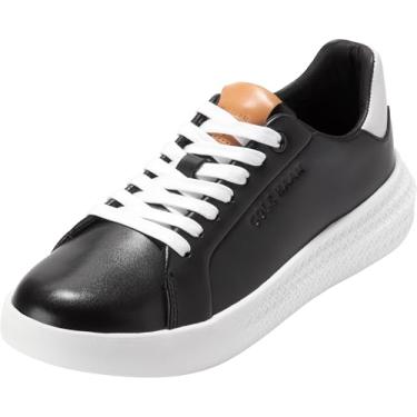 Imagem de Cole Haan Tênis feminino Grand Hurrion Cup com cadarço nos dedos, Preto/branco/branco, 37