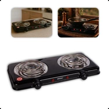 Imagem de Fogareiro Elétrico Cooktop Portátil 2 Bocas Mesa 2000W Inox Camping 22