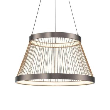 Imagem de Lustre Pendente Nordecor Beys 2941 Cinza-dourado Led Bivolt 3000K