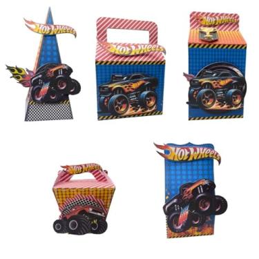 Imagem de Kit Festa Hotwheels Monster Truck Caixinha Personalizadas Aniversário 40 Cx