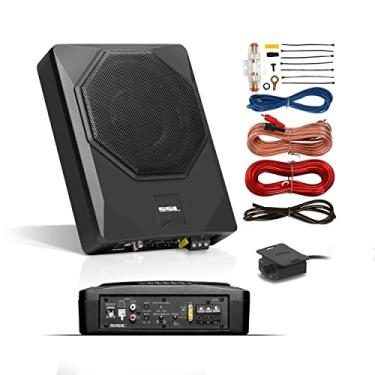 Imagem de Sound Storm Laboratories Subwoofer de áudio automotivo US8K de 20 cm alimentado por baixo do assento – 800 Watts no máximo, perfil baixo, amplificador embutido, para caminhão, caixas e gabinetes