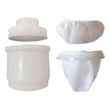 Imagem de Kit Forma Queijo Minas Cobocó Prensa Cpo500 Dessorador Touca