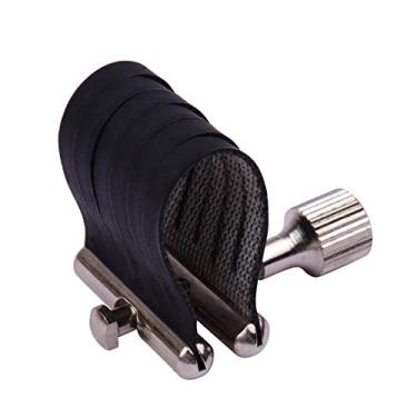 Imagem de Ligatura saxofone compacta liga sax durável para bocal de baquelita de saxofone tenor (para bocal de metal saxofone alto)