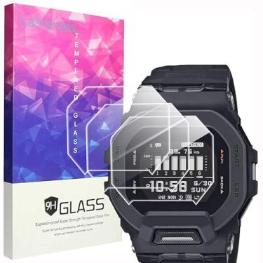 Imagem de Lamshaw Película protetora de tela DW-H5600, [pacote com 3] Película protetora de tela de vidro temperado 9H compatível com relógio Ca-sio DW-H5600 (pacote com 3, para GBD200)