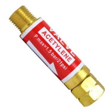 Imagem de Válvula Corta Chama Acetileno Glp Regulador RG - Galzer