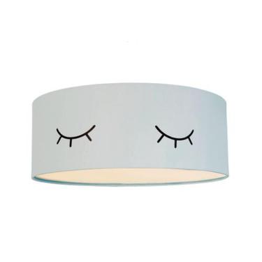 Imagem de Luminária Plafon Infantil Olhinho Cúpula 50x15 3e27 Azul - Tom Luz