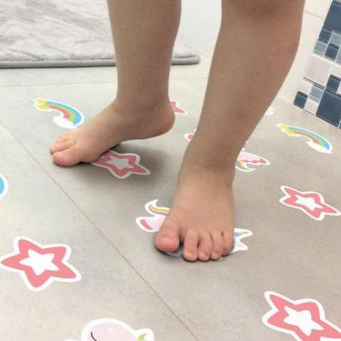 Imagem de Adesivo Piso Banheiro Antiderrapante Infantil Unicornios - Quartinhos