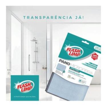 Imagem de Pano Microfibra para Vidros Multiuso Flash Limp