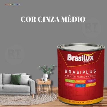 Imagem de Tinta de Parede Cinza Chumbo 800ml Brasiplus Acrílica Fosca - BRASILUX