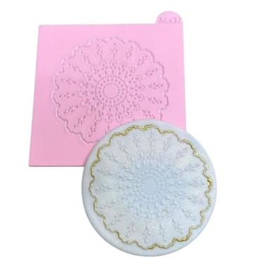 Imagem de MA37 marcador acrílico renda confeitaria biscuit - confeitaria dos mol