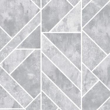 Imagem de Papel de Parede Geométrico Bege e Prata - Col1002 - Edantex