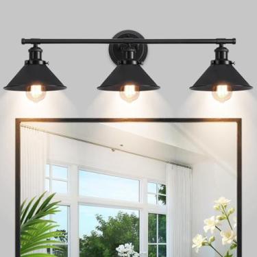 Imagem de Luminárias de banheiro TOULMJ Farmhouse Vanity 3 Lights