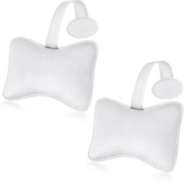 Imagem de Threehoney 2 almofadas de banheira de hidromassagem para banheira inflável 26 x 21 cm, acessórios universais para banheira de hidromassagem, spa, pátio, espreguiçadeira, encosto de cabeça, suporte de