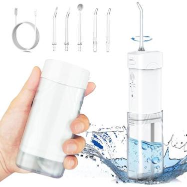 Imagem de Fio dental de água portátil Bacoolpet 200mL 5 modos branco - Becoolpet