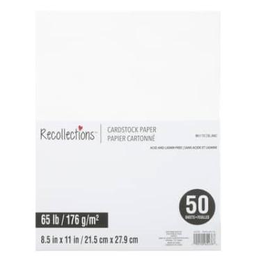 Imagem de 21,5 cm x 28 cm; Papel cartolina da Recollections™, 50 folhas