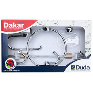Imagem de Kit Acessórios para Banheiro Dakar ABS Fumê 5PCS - DUDA, 77500M