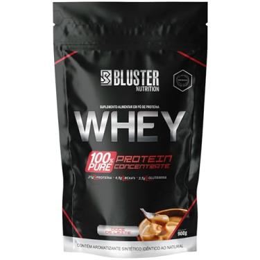 Imagem de Bluster Nutrition, Whey 100% Pure, 21 gramas de proteína, adoçado com stevia, Sabor doce de leite, Pouch, 900 gramas