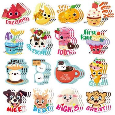 Imagem de Adesivos Scratch and Sniff Jetec 300 unidades para crianças 68 estilos