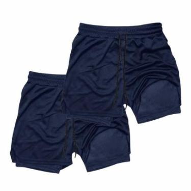Imagem de Kit 2 Shorts Térmicos Liso Treino Corrida e Academia-Masculino