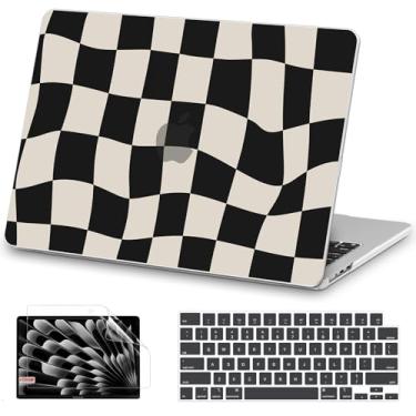 Imagem de AKIT Compatível com MacBook Air 13 polegadas 2025 2024-2022 M4 M3 M2 A3240 A3113 A2681, capa rígida para laptop padrão + protetor de tela + capa de teclado para MacBook Air 13,6 polegadas 2025, quadro