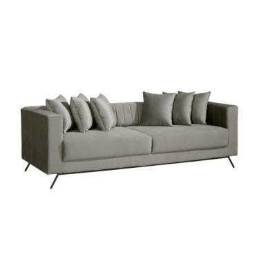 Imagem de Sofá Living Taiti 2,70 Bipartido - Best Mobília, Veludo Cinza