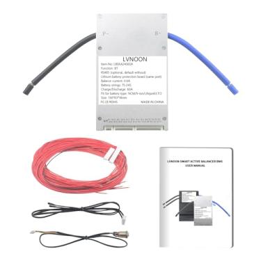 Imagem de LVNOON LB06A Smart Active Balancer BMS - Placa de proteção de bateria de lítio para sistema de gestão de bateria de iões de lítio NCM LFP LiFePo4 7S a 24S 60A 80A 100A 120A 150A 24V a 84V com